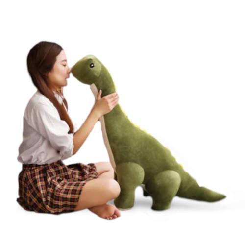 Doudou Dinosaure<br> Gros Diplodocus Vert  35-150 cm Badyba les meilleurs doudous