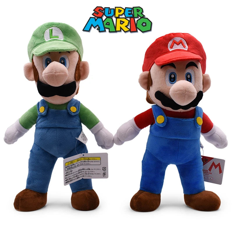 37-41cm Super Marios Bros Kawaii Peluche Toys Anime Figure Luigi Marios Peluche Cute Doll for Kids Great Christmas Birthday Gift