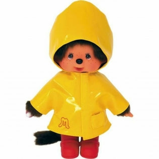 Doudou Peluche Bandai Monchhichi Chubasquero Icónico 20 cm Amarillo