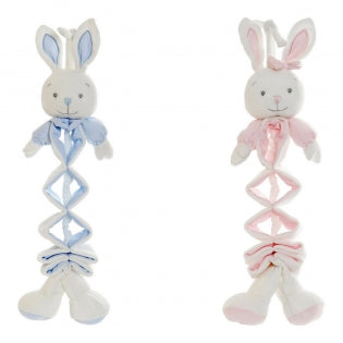 Doudou Spielzeug Plüsch Rosa Himmelblau Musikalisches Kaninchen 19 x 8 x 27 cm (2 Einheiten) (2 Stück)