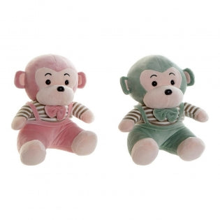 Doudou Spielzeug Plüsch Grün Rosa Kunststoff Kind Affe 23 x 20 x 27 cm (2 Einheiten)