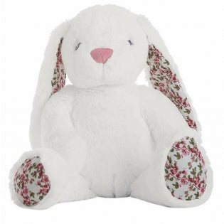 Doudou Jouet Peluche Flowers Lapin Blanc 40 cm