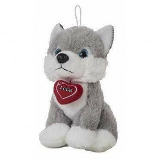 Peluche Doudou Husky Corazón 28 cm