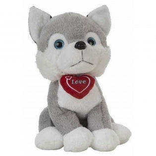 Peluche Doudou Husky Corazón 36 cm