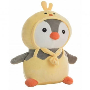 Doudou Jouet Peluche Kit Pingouin Jaune 25cm