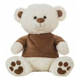 Doudou Teddybär aus braunem Samt, 50 cm