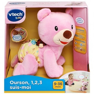 Doudou Peluche Vtech Bebé Oso, 1,2,3 Sígueme Musical Rosa