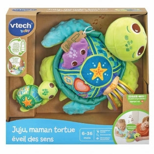 Doudou Plüschtier Vtech Baby Juju, Mutter Schildkröte + 6 Monate recyceltes Musical