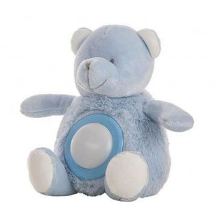 Doudou Ours en peluche Bleu Musique Lumières 20 cm 20cm