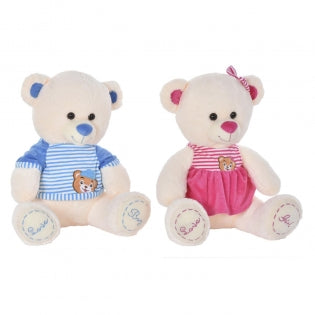 Teddybär Schmusetuch Beige Blau Rosa Kinderbär 25 x 25 x 50 cm (2 Einheiten)