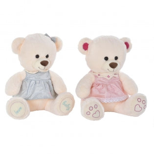 Kuscheltier Teddybär Beige Rosa Grün Kind 20 x 20 x 50 cm Bär (2 Einheiten)