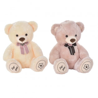 Doudou Ours en peluche  Lien Beige Marron Enfant Ours 40 x 40 x 50 cm (2 Unités)